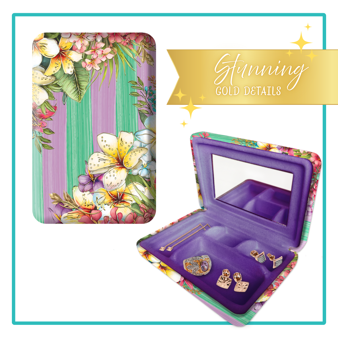 Lisa Pollock Jewellery Cases-Flowers - Mooroolbark Wool