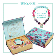 Lisa Pollock Heart Shaped Crystal Bracelet Gift Set Turquoise - BRC09