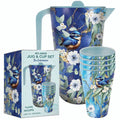 Lisa Pollock Jug & Cup Set - Cheeky Wrens MJC07 - Mooroolbark Wool