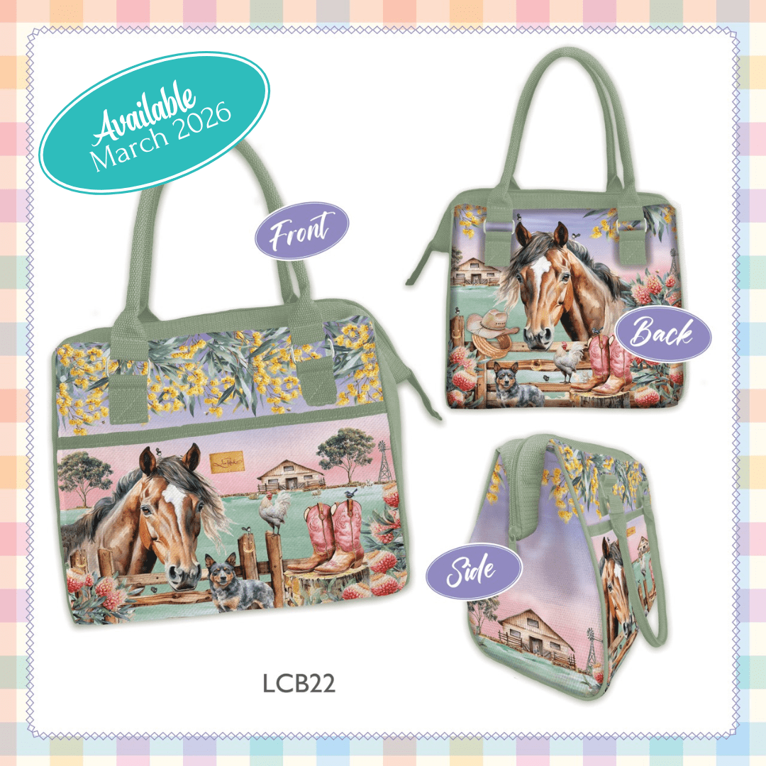 Lisa Pollock Lunch Cooler Bag Country Dusk- LBC22 - Mooroolbark Wool
