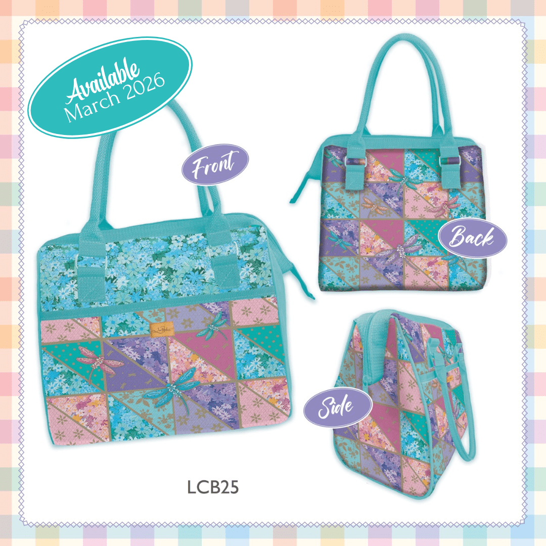 Lisa Pollock Lunch Cooler Bag Pretty Patch Dragonflies - LBC25 - Mooroolbark Wool