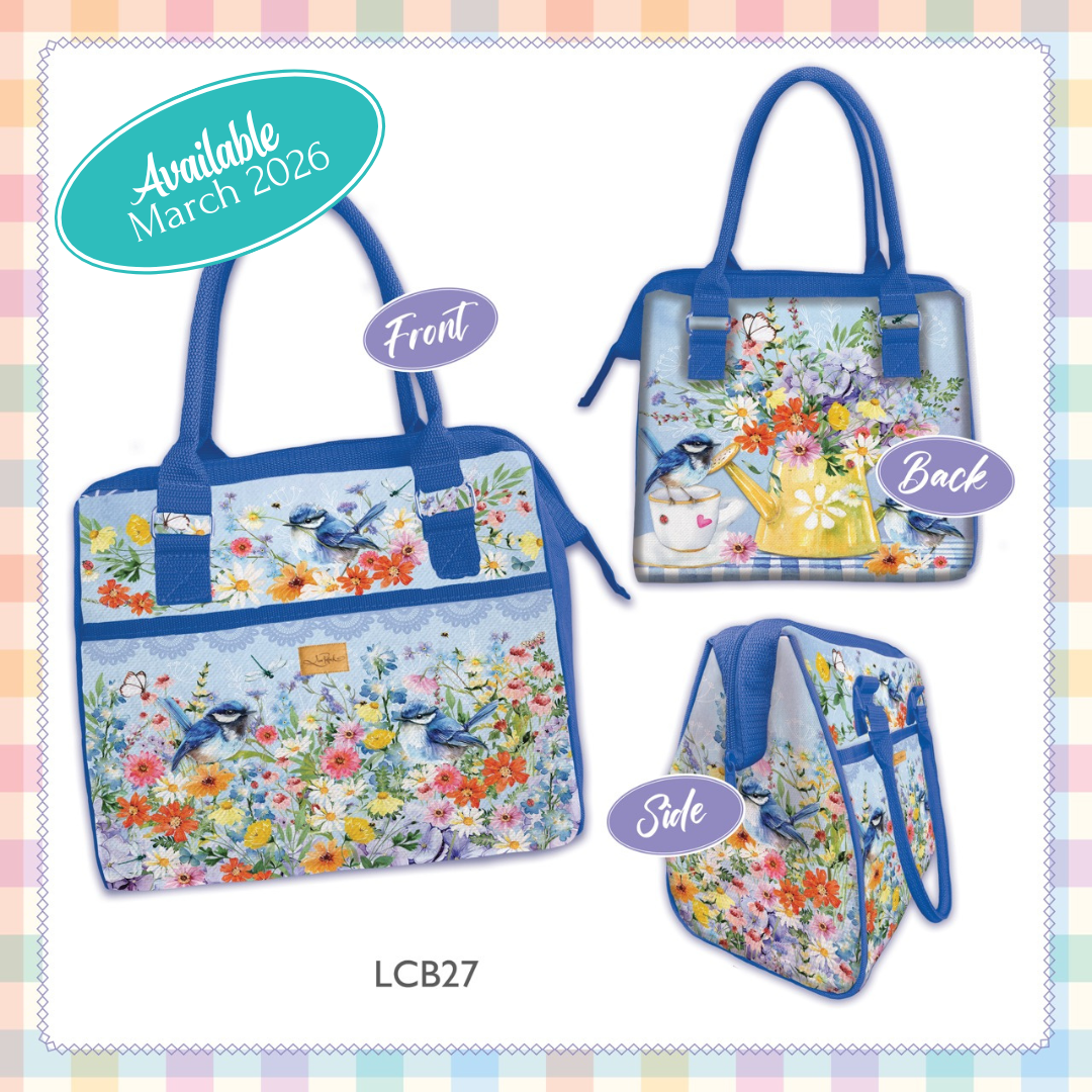 Lisa Pollock Lunch Cooler Bag Tea Time Wrens - LBC27 - Mooroolbark Wool