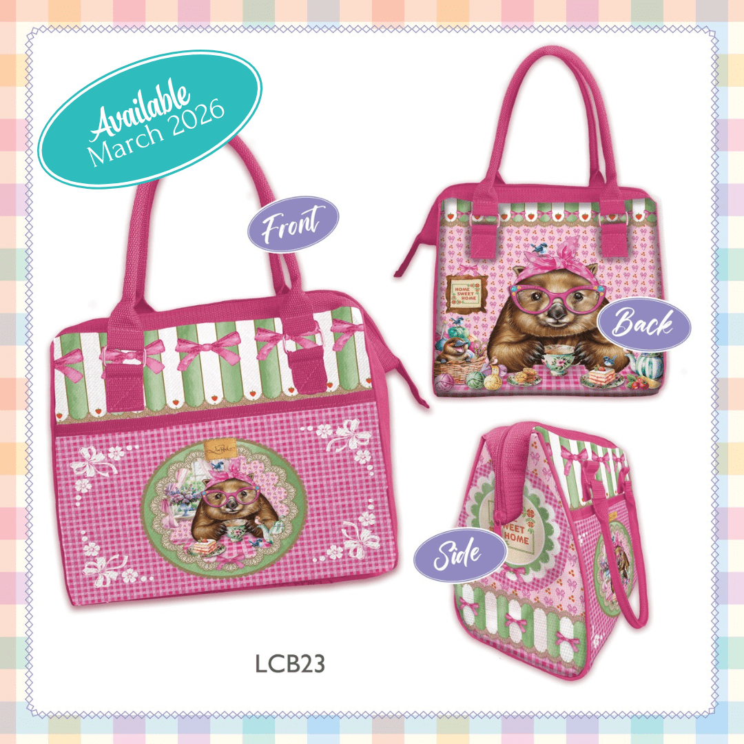Lisa Pollock Lunch Cooler Bag Wonda Wombat - LBC23 - Mooroolbark Wool
