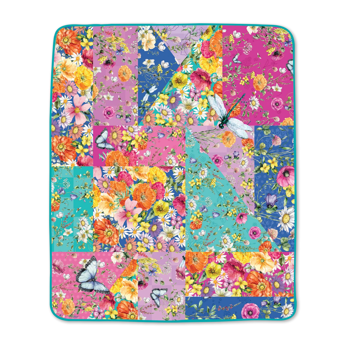 Lisa Pollock Picnic Rug Wildflower Patch PRUG10     X disc - Mooroolbark Wool