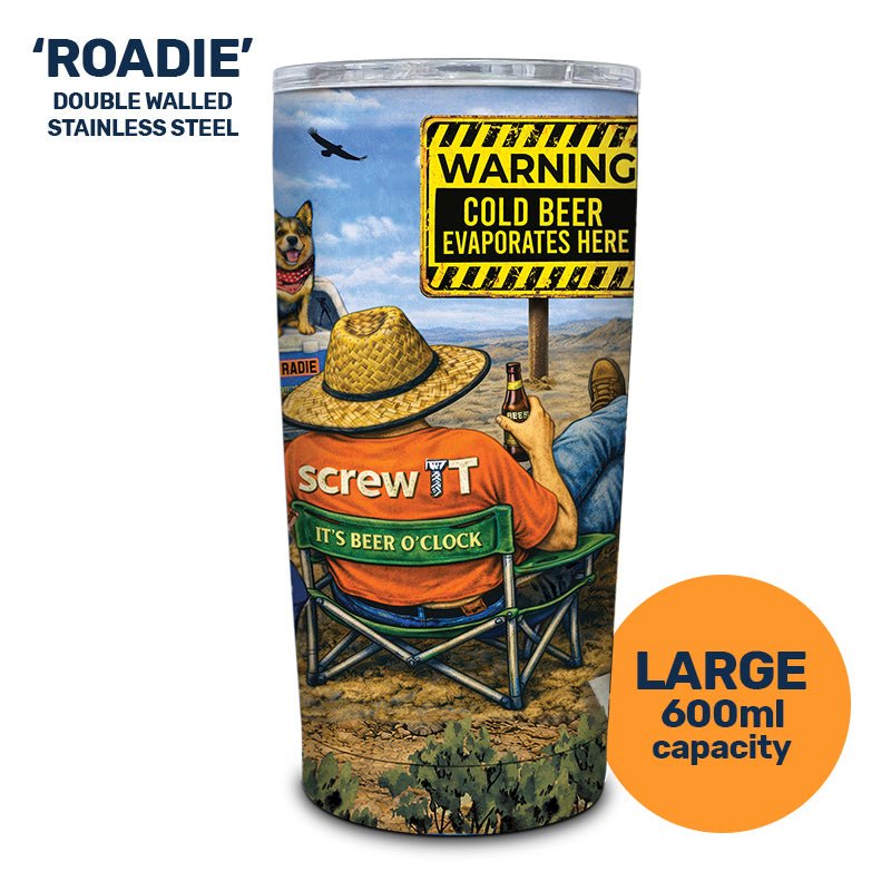 Lisa Pollock Roadie Travel Mug Tradie Time SSRM50 - Mooroolbark Wool