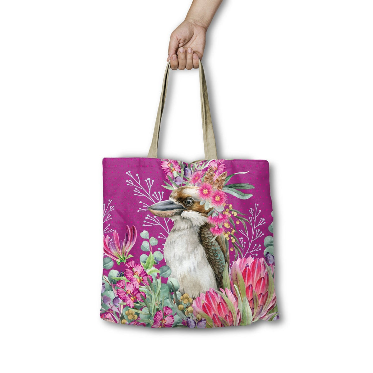 Lisa Pollock Shopping Bag - Blush Kooky RSB87        X disc - Mooroolbark Wool