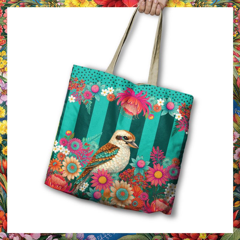 Lisa Pollock Shopping Bag - Brilliant Kookaburra - RSB115 - Mooroolbark Wool