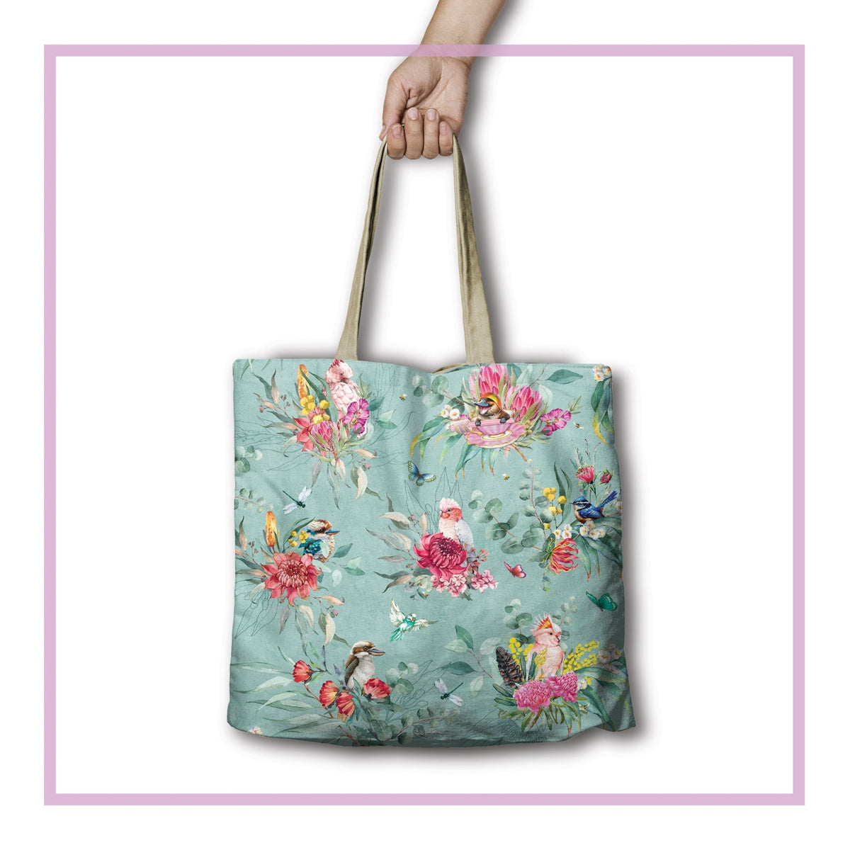 Lisa Pollock Shopping Bag - Feathered Friends RSB101    X disc - Mooroolbark Wool