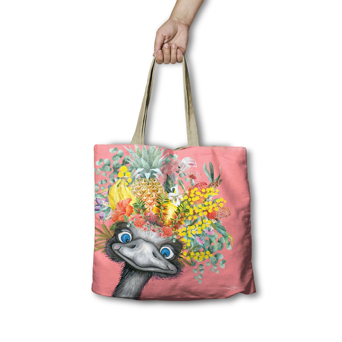 Lisa Pollock Shopping Bag Native Emu RSB14 - Mooroolbark Wool
