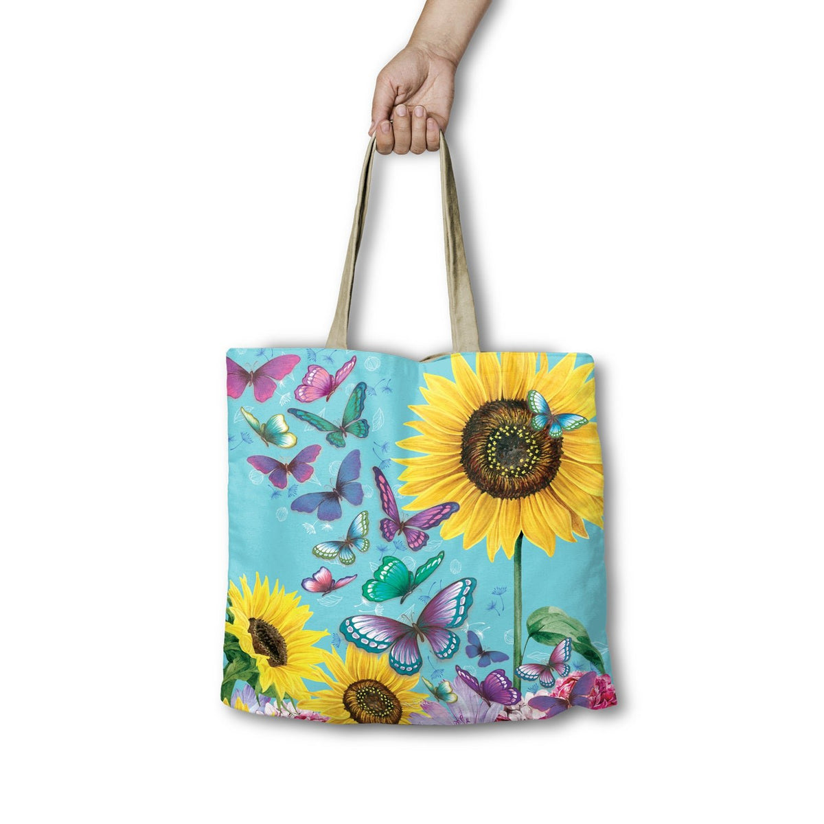 Lisa Pollock Shopping Bag - Sunny Butterflies RSB88 - Mooroolbark Wool