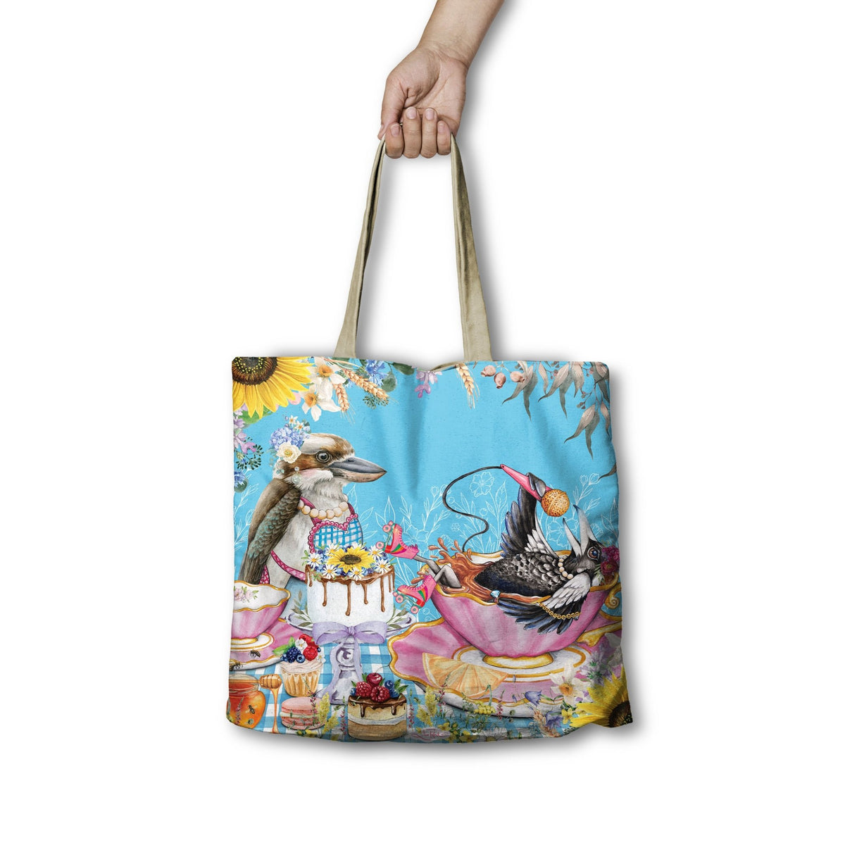 Lisa Pollock Shopping Bag Tea Party RSB69            X disc - Mooroolbark Wool