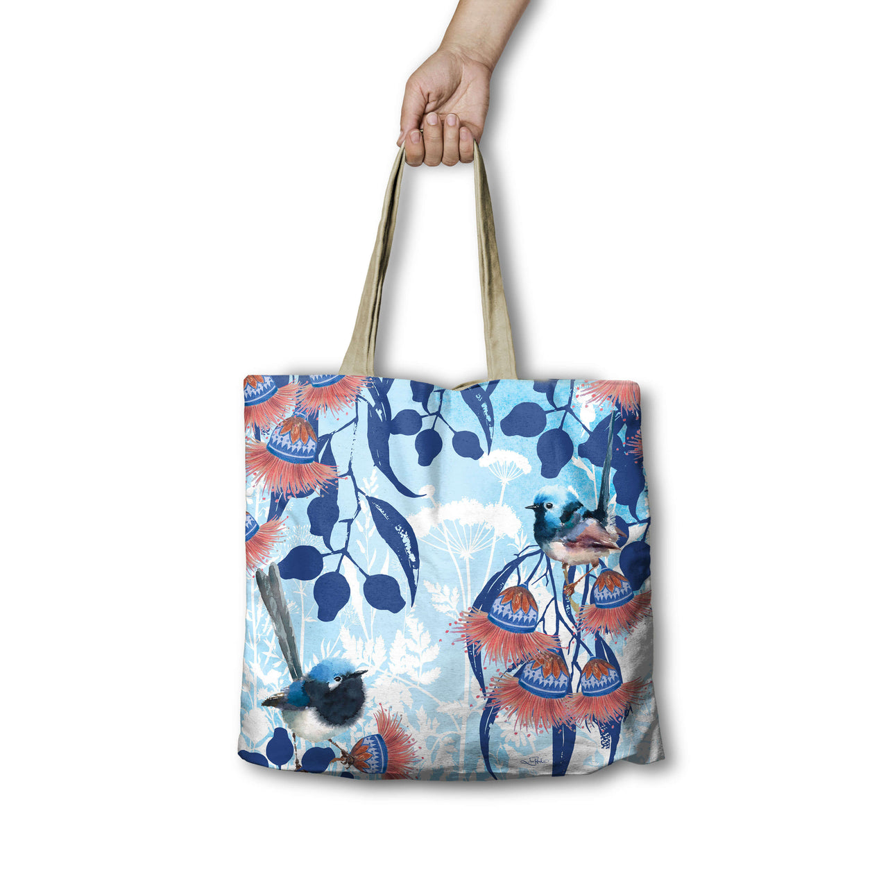 Lisa Pollock Shopping Bag - Blue Wren RSB27