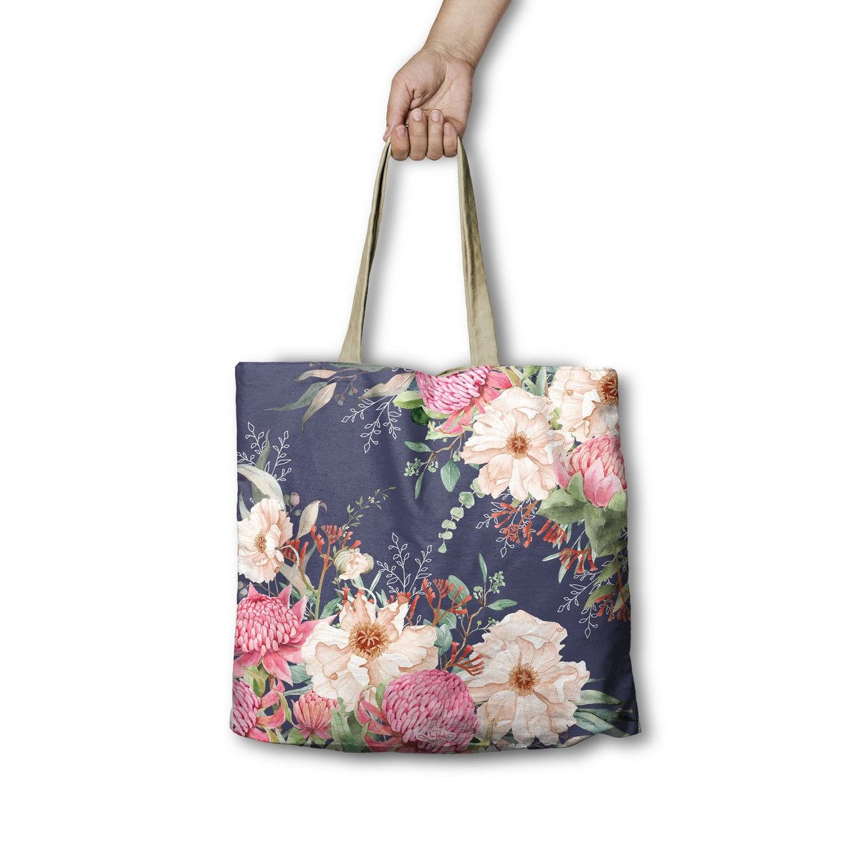 Lisa Pollock Shopping Bag Warm Waratahs RSB68 - Mooroolbark Wool