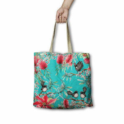 Lisa Pollock Shopping Bag Willy Wagtails RSB79 - Mooroolbark Wool