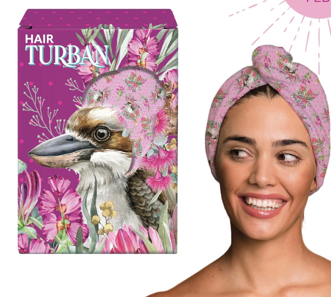 Lisa Pollock Hair Turban-Blush Kookaburra TURB3