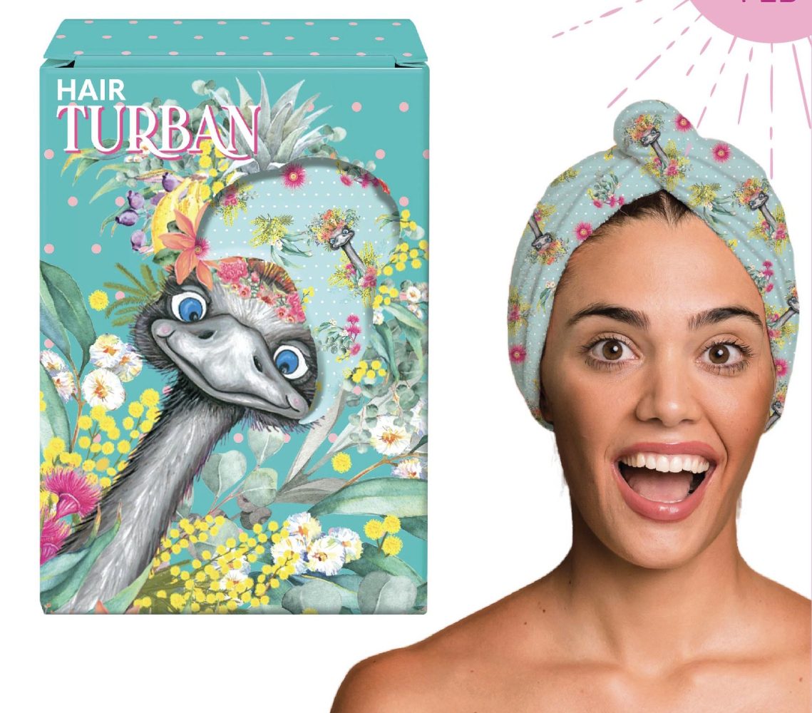 Lisa Pollock Hair Turban-Emu Sing TURB2