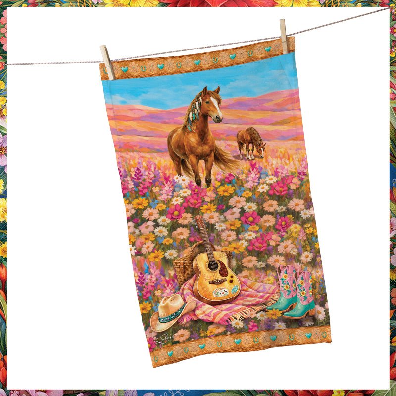 Lisa Pollock Tea Towel - Lucky Country - TT39 - Mooroolbark Wool