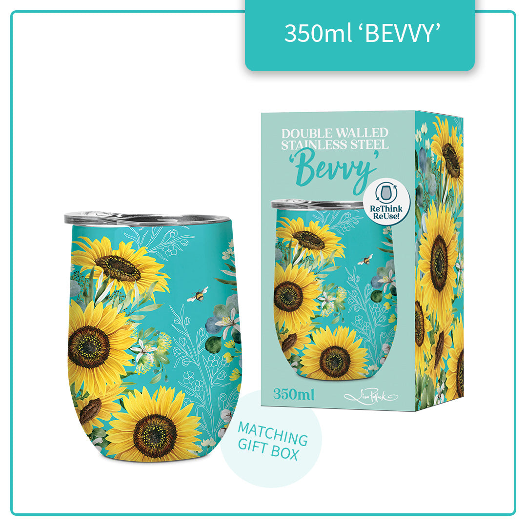 Lisa Pollock Bevvy Travel Mug 350ml-Bee Sunny SSB028