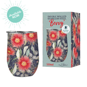 Lisa Pollock Bevvy Travel Mug 350ml-Gumnut Blossom SSB012