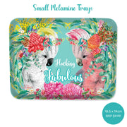 Lisa Pollock Melamine Small Tray Flocking Fabulous MTS02