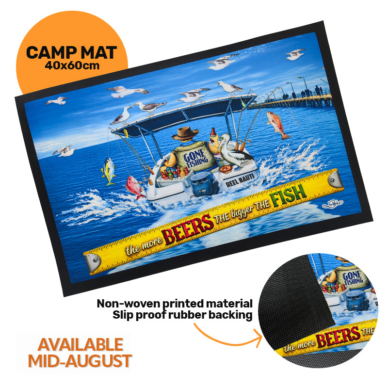lisa pollock camp mat fishing & beer - CMPM04