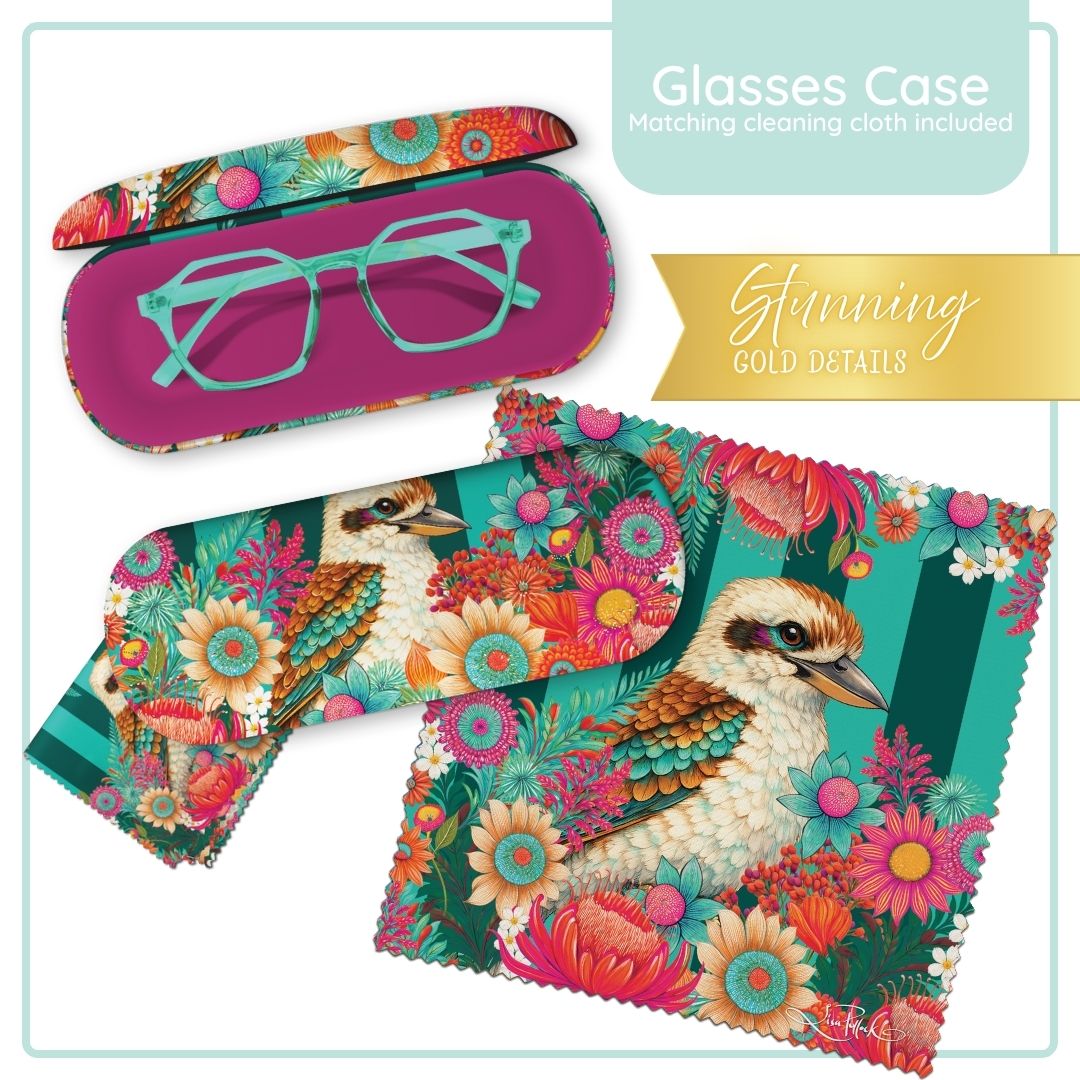 Lisa Pollock Glasses Case brilliant kookaburra - GC92