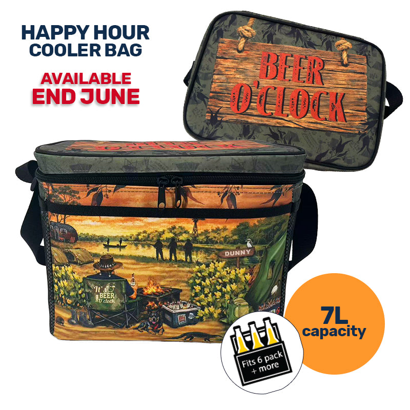 Lisa Pollock Insulated Cooler Bag Beer O'clock Camping - HHCB10