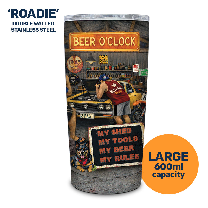 Lisa Pollock Roadie Travel Mug shed rules - ssrm49