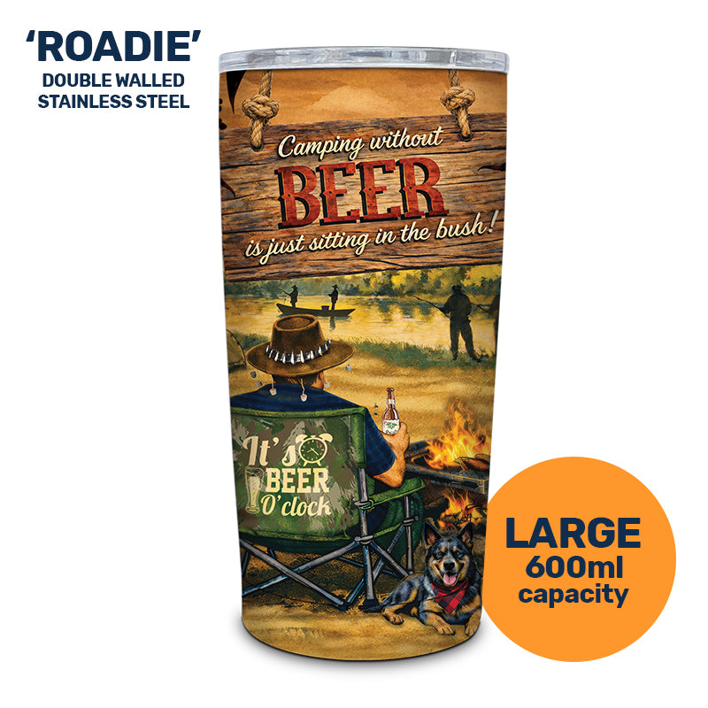 Lisa Pollock Roadie Travel Mug camping without beer - ssrm47
