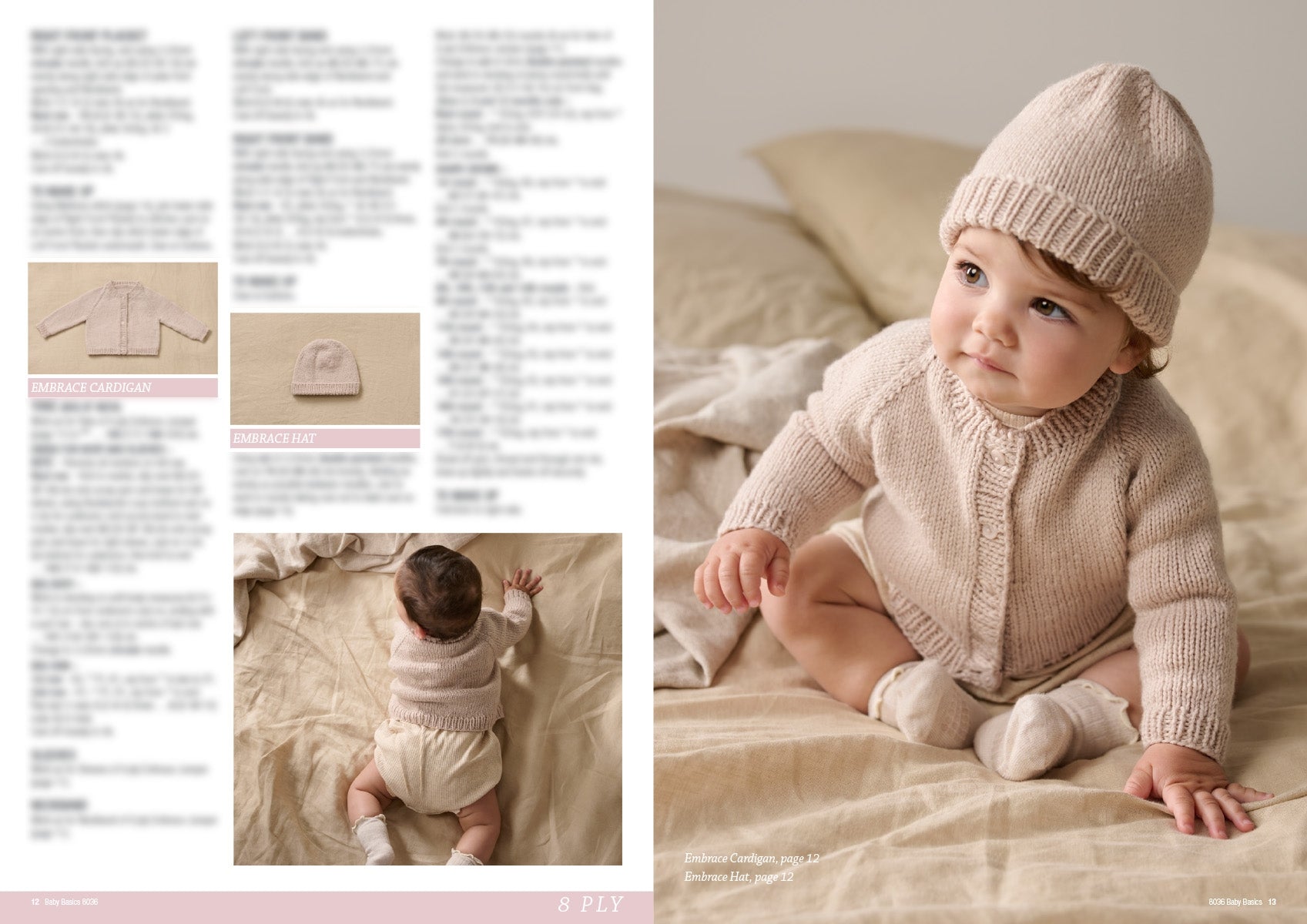 Booklet 8036 - Patons Baby Basics 4 ply & 8 ply