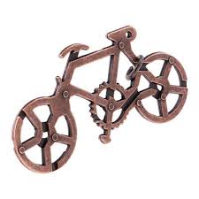 Metal Fidget Puzzles - Bronze Bike - Mooroolbark Wool