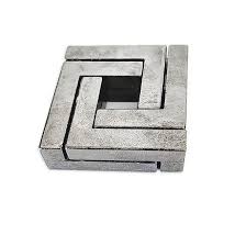 Metal Fidget Puzzles - Silver Square Interlocking - Mooroolbark Wool