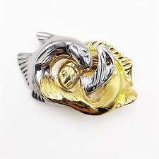 Metal Fidget Puzzles - Silver/Gold Fish - Mooroolbark Wool