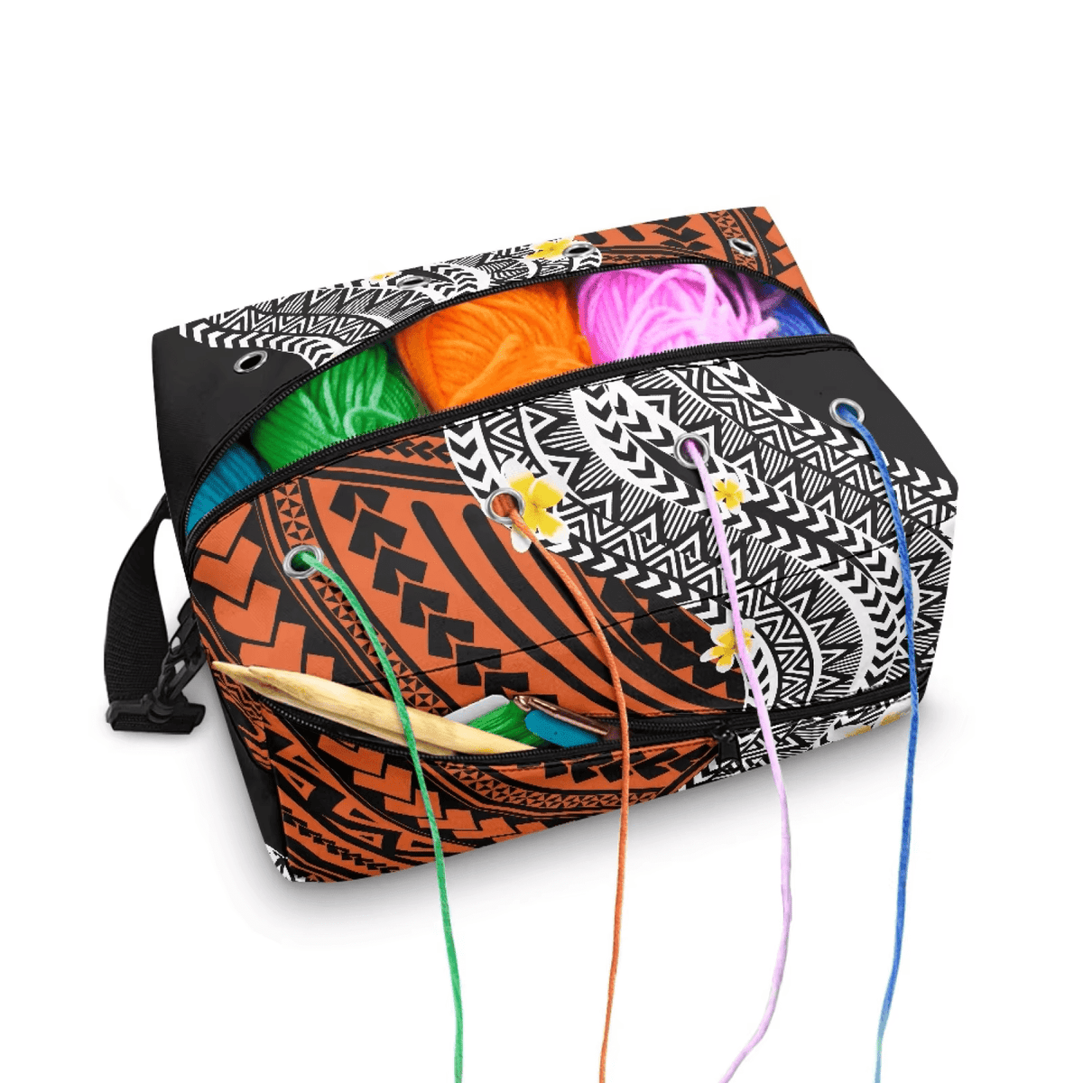 Modern Knitting Project Bag - Geometric Wave VBFD0056 - Mooroolbark Wool