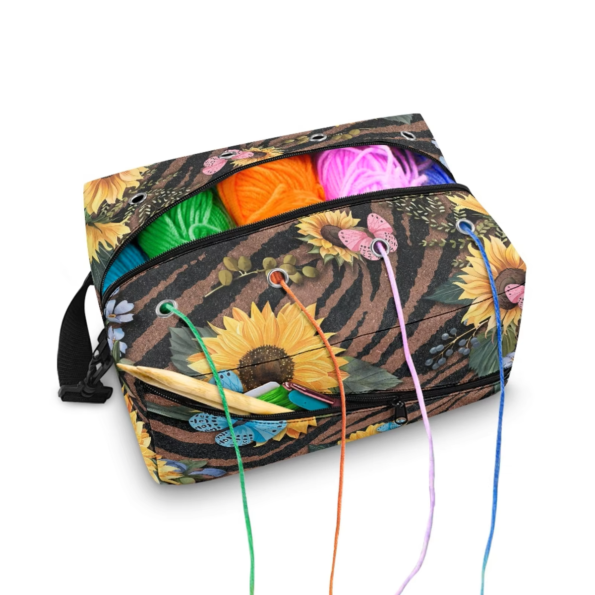 Modern Knitting Project Bag - Sunflower VBFE3311 - Mooroolbark Wool