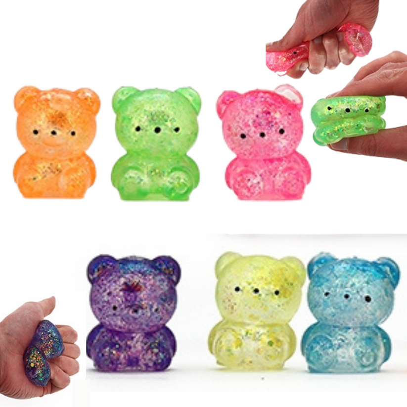 Squishy Glitter Bear - Mooroolbark Wool