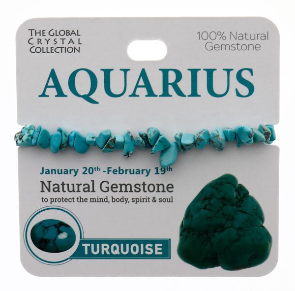 Natural Gemstones Bracelet - Aquarius MBS032 - Mooroolbark Wool