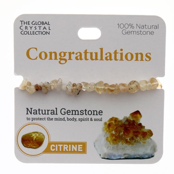 Natural Gemstones Bracelet - Congratulations MBS083 - Mooroolbark Wool