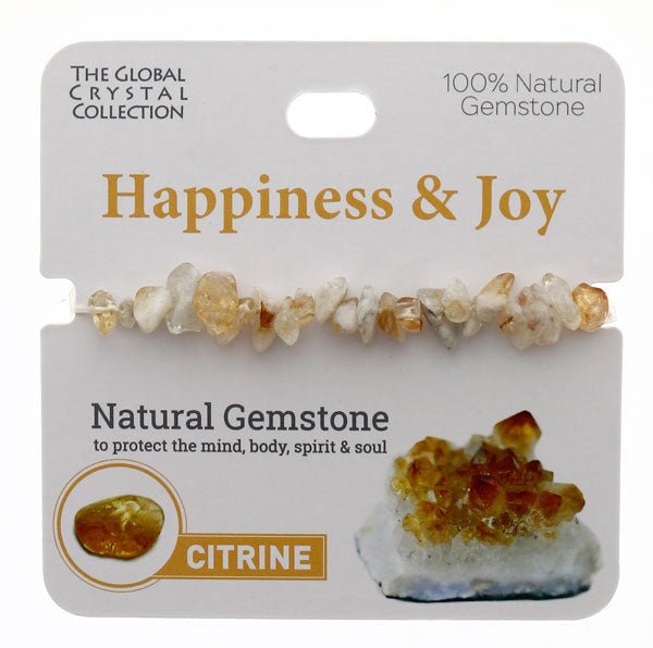 Natural Gemstones Bracelet - Happiness & Joy MBS056 - Mooroolbark Wool