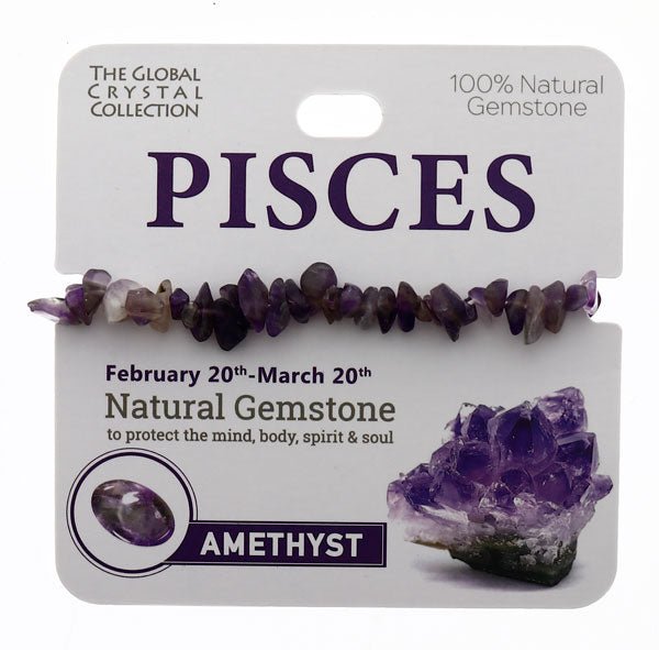 Natural Gemstones Bracelet - Pisces MBS035 - Mooroolbark Wool