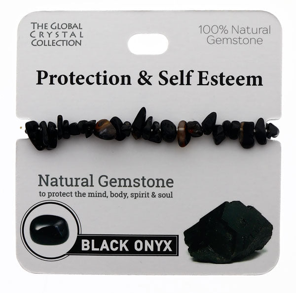 Natural Gemstones Bracelet - Protection & Self Esteem MBS068 - Mooroolbark Wool