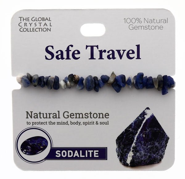 Natural Gemstones Bracelet - Safe Travel MBS107 - Mooroolbark Wool