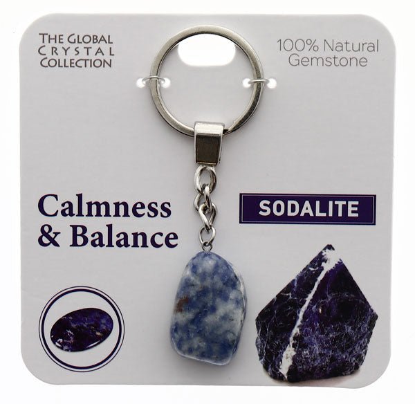Natural Gemstones Keyring - Calmness & Balance MBS066 - Mooroolbark Wool