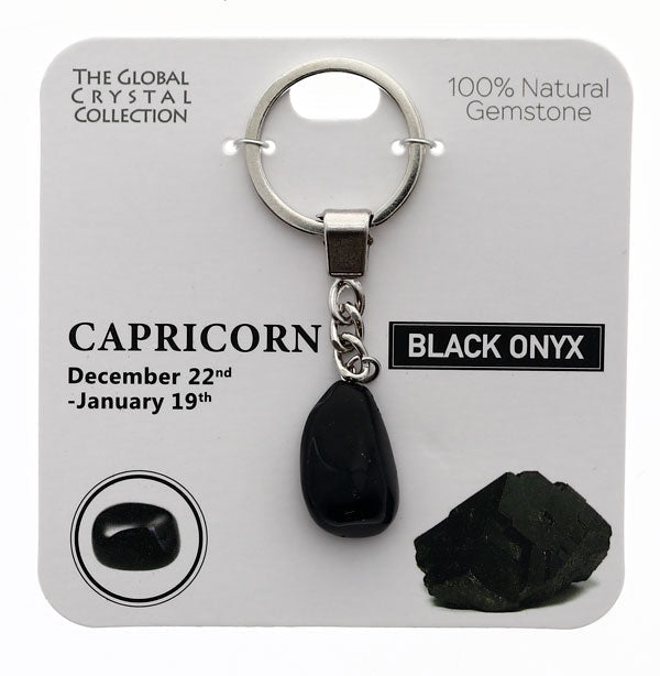 Natural Gemstones Keyring - Capricorn MBS030 - Mooroolbark Wool