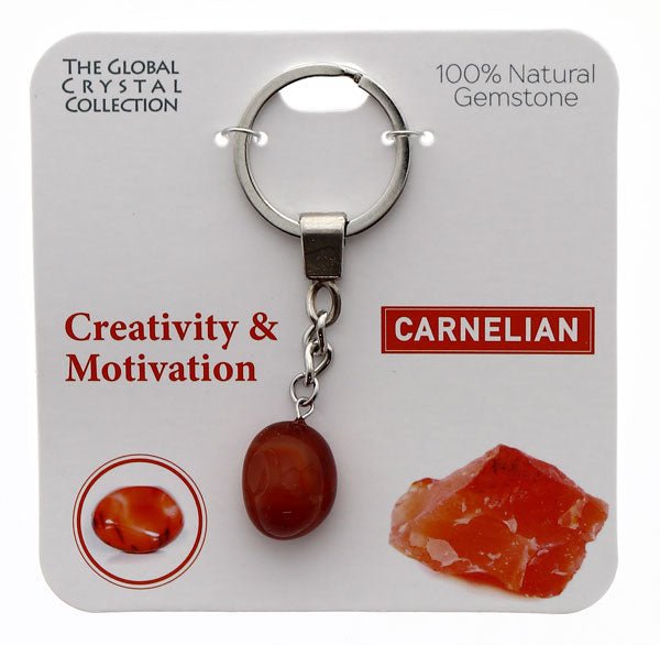 Natural Gemstones Keyring - Creativity & Motivation MBS063 - Mooroolbark Wool