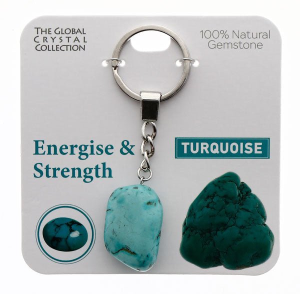 Natural Gemstones Keyring - Energise & Strength MBS072 - Mooroolbark Wool