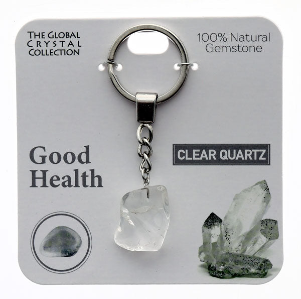 Natural Gemstones Keyring - Good Health MBS078 - Mooroolbark Wool