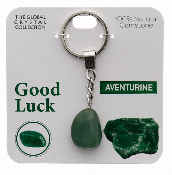 Natural Gemstones Keyring - Good Luck MBS081 - Mooroolbark Wool