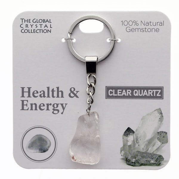 Natural Gemstones Keyring - Health & Energy MBS048 - Mooroolbark Wool