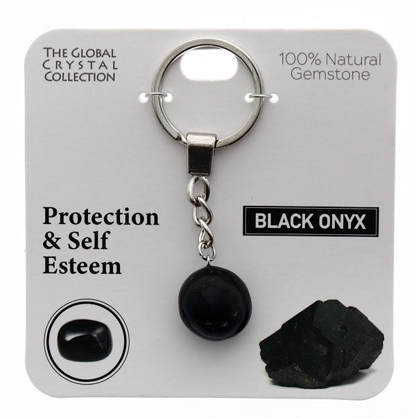 Natural Gemstones Keyring - Protection & Self Esteem MBS069 - Mooroolbark Wool
